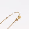 Christian Dior Vintage Logo Round Pendant Metal and Crystals