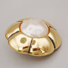 Chanel Vintage CC Flower Clip-On imitation pearls in gold plated