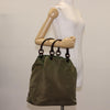 Prada Resin Handle Tote Tessuto