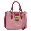 Miu Miu Madras Convertible Lock Tote Leather