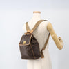 Celine Vintage Drawstring Flap Macadam Coated Canvas