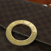 Celine Vintage Macadam Circle Logo Canvas and Leather