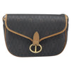 Christian Dior Vintage Honeycomb Canvas and Leather