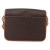 Celine Vintage Macadam Circle Logo Canvas and Leather