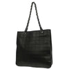 Chanel Chocolate Bar CC Tote Quilted Leather