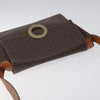 Celine Vintage Macadam Circle Logo Canvas and Leather