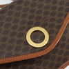 Celine Vintage Macadam Circle Logo Canvas and Leather