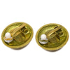 Chanel Vintage CC Round Clip-On Metal