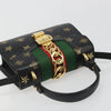 Gucci Sylvie Top Handle Printed Leather