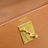 Hermes Kelly Brown Courchevel with Gold Hardware