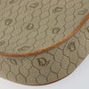 Christian Dior Vintage Honeycomb Canvas and Leather