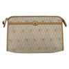 Christian Dior Vintage Honeycomb Zip Canvas and Leather