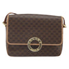 Celine Vintage Macadam Circle Logo Canvas and Leather