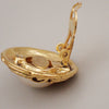 Chanel Vintage Round Clip-On Metal with Faux Pearl
