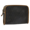 Christian Dior Vintage Honeycomb Zip Canvas and Leather