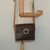 Celine Vintage Macadam Circle Logo Canvas and Leather
