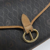 Christian Dior Vintage Honeycomb Canvas and Leather