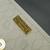 Christian Dior Vintage Honeycomb Flap Canvas and Leather