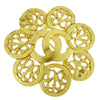 Chanel Vintage CC Flower Textured Metal