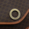 Celine Vintage Macadam Circle Logo Canvas and Leather