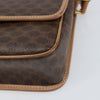 Celine Vintage Macadam Circle Logo Canvas and Leather