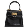 Salvatore Ferragamo Gancini Convertible Top Handle Patent Leather