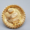 Chanel Vintage Round Chain Clip-On Metal with Faux Pearl