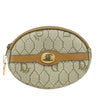 Christian Dior Honeycomb Zip Coin Purse Canvas and Leather