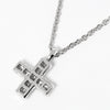 Bvlgari Croce Pendant 18K White Gold and Pave Diamonds