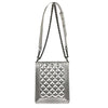 Chanel North South Boy Flap Quilted Metallic Calfskin