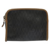 Christian Dior Vintage Honeycomb Zip Canvas and Leather