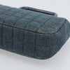 Chanel Chocolate Bar Mademoiselle Top Handle Quilted Denim