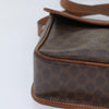 Celine Vintage Macadam Circle Logo Canvas and Leather