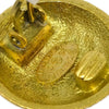 Chanel Vintage CC Round Clip-On Metal