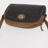 Christian Dior Vintage Honeycomb Canvas and Leather