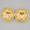 Chanel Vintage CC Flower Clip-On imitation pearls in gold plated