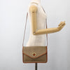 Celine Vintage Macadam Circle Logo Canvas and Leather
