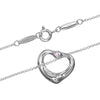 Tiffany & Co. Elsa Peretti Open Heart Pendant Sterling Silver with Pink Sapphire