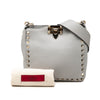 Secondhand Valentino Mini Pebbled Calfskin Rockstud Flip Lock Messenger Bag