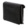 Secondhand Valentino Small Crystal Embellished Suede One Stud Clutch with Chain