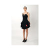 Thierry Mugler black and pink exagerated ruffle dress pre-owned