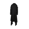 L33 black long coat with vertical stripes pre-owned