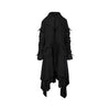 L33 black long coat with vertical stripes pre-owned