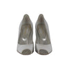 Secondhand Sergio Rossi Silver Snake Effect Peeptoe Heels