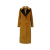 Bottega Martinese mustard-yellow velvet long coat pre-owned