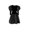 Yves Saint Laurent rive gauche black taffeta and velvet cocktail dress pre owned 