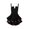 Thierry Mugler black and pink exagerated ruffle dress pre-owned