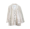 Chanel gold leather shirt with revers pre-owned