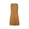 Roberto Cavalli tan suede sleveeless dress pre-owned