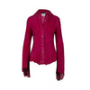 Roberto Cavalli fucsia leather shirt pre-owned